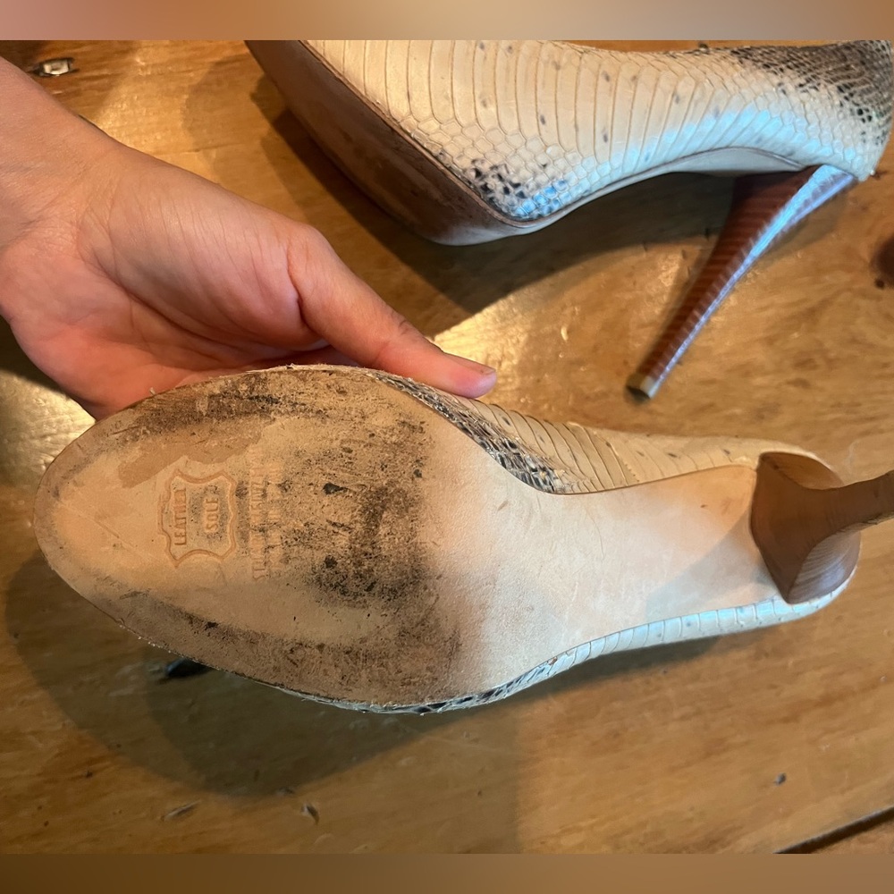 Stuart Weitzman Snakeskin Platform Pump - image 2